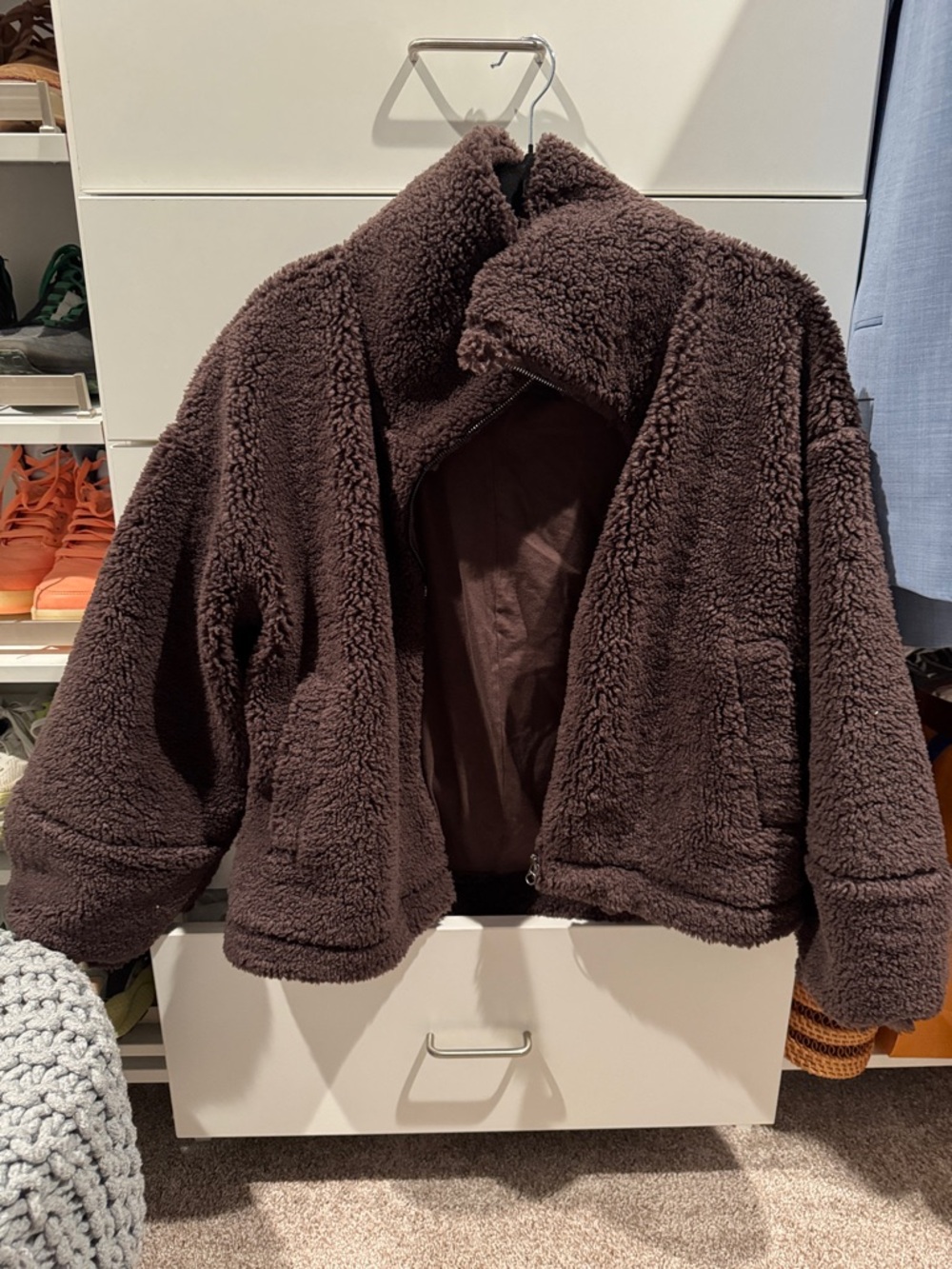 lululemon athletica Chocolate Brown Teddy Zip Jacket New without tags